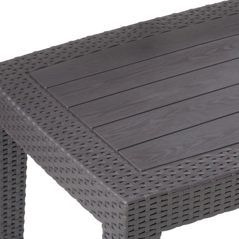 CorLiving Lake Front Ensemble de 3 fauteuils de patio en rotin noir