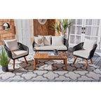 Ensemble de conversation de patio 4 pièces Tobia SAFAVIEH Outdoor - 55L x 30P x 28H