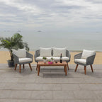 Ensemble de conversation de patio 4 pièces Tobia SAFAVIEH Outdoor - 55L x 30P x 28H