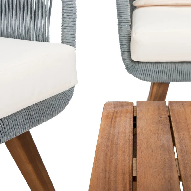 Ensemble de conversation de patio 4 pièces Tobia SAFAVIEH Outdoor - 55L x 30P x 28H