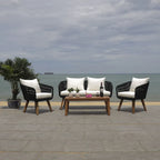 Ensemble de conversation de patio 4 pièces Tobia SAFAVIEH Outdoor - 55L x 30P x 28H