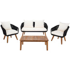 Ensemble de conversation de patio 4 pièces Tobia SAFAVIEH Outdoor - 55L x 30P x 28H