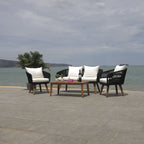 Ensemble de conversation de patio 4 pièces Tobia SAFAVIEH Outdoor - 55L x 30P x 28H