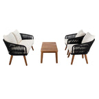 Ensemble de conversation de patio 4 pièces Tobia SAFAVIEH Outdoor - 55L x 30P x 28H