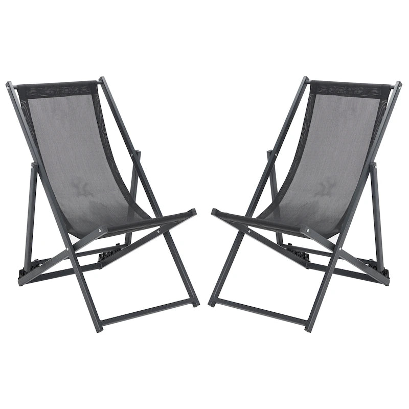 SAFAVIEH Sedie a sdraio da esterno Malaya, set da 2 – 36 L x 22 P x 30 H – 36Lx22Px30H