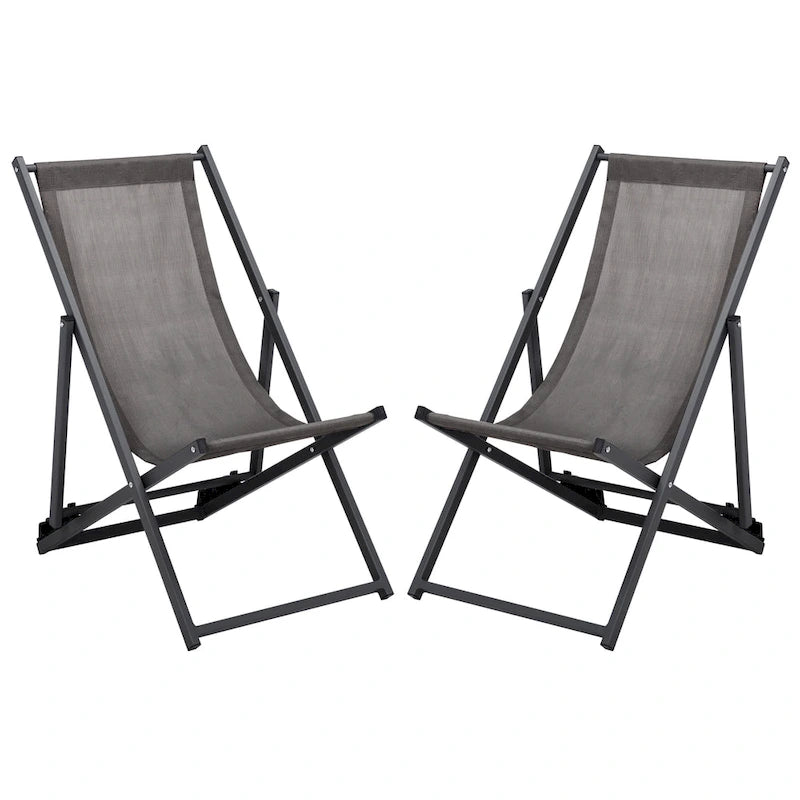 SAFAVIEH Sedie a sdraio da esterno Malaya, set da 2 – 36 L x 22 P x 30 H – 36Lx22Px30H