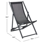 SAFAVIEH Sedie a sdraio da esterno Malaya, set da 2 – 36 L x 22 P x 30 H – 36Lx22Px30H