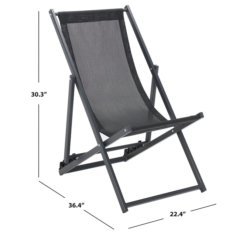 SAFAVIEH Sedie a sdraio da esterno Malaya, set da 2 – 36 L x 22 P x 30 H – 36Lx22Px30H