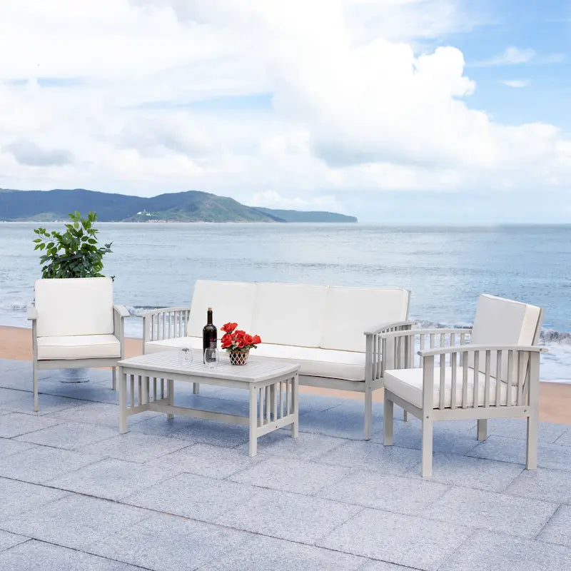 Ensemble de mobilier de jardin 5 pièces Galilea de SAFAVIEH - 27L x 33P x 69H