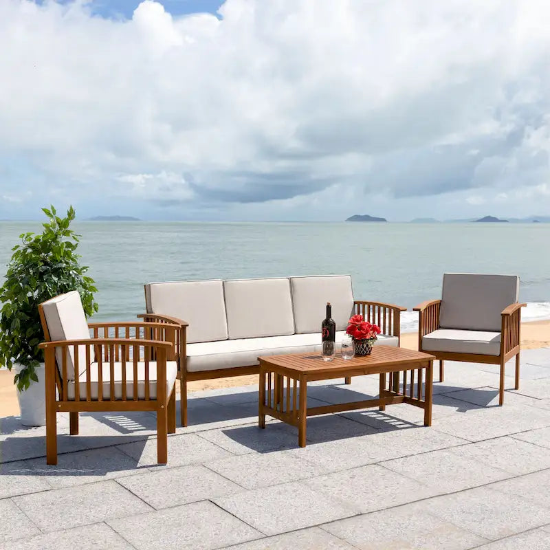 Ensemble de mobilier de jardin 5 pièces Galilea de SAFAVIEH - 27L x 33P x 69H
