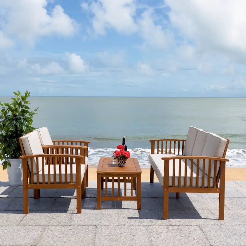 Ensemble de mobilier de jardin 5 pièces Galilea de SAFAVIEH - 27L x 33P x 69H