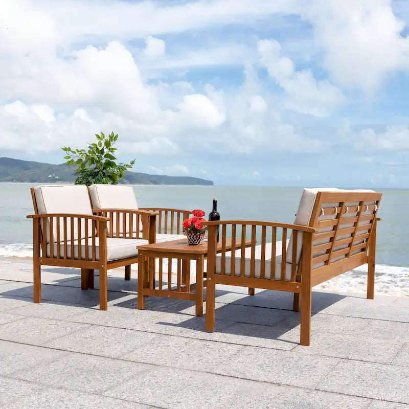Ensemble de mobilier de jardin 5 pièces Galilea de SAFAVIEH - 27L x 33P x 69H