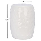 SAFAVIEH Finchen Tabouret décoratif de jardin en céramique ivoire, intérieur/extérieur