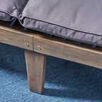Lettini prendisole da esterno imbottiti in acacia Ariana (set da 2) di Christopher Knight Home