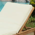 Lettini prendisole da esterno imbottiti in acacia Ariana (set da 2) di Christopher Knight Home