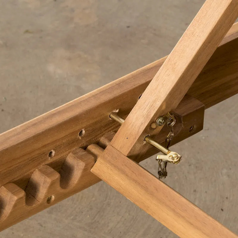 Lettini prendisole da esterno imbottiti in acacia Ariana (set da 2) di Christopher Knight Home