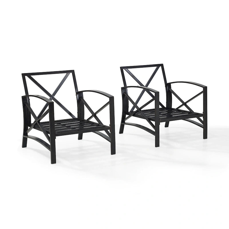Ensemble de 2 chaises d'extérieur Crosley Kaplan - 72 L x 30,5 P x 32 H