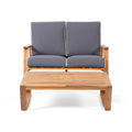 Set divano a due posti da esterni Paloma in legno di acacia di Christopher Knight Home