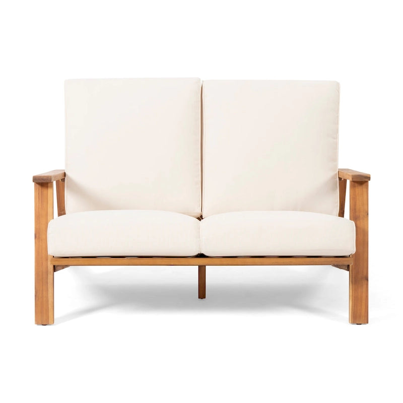 Set divano a due posti da esterni Paloma in legno di acacia di Christopher Knight Home