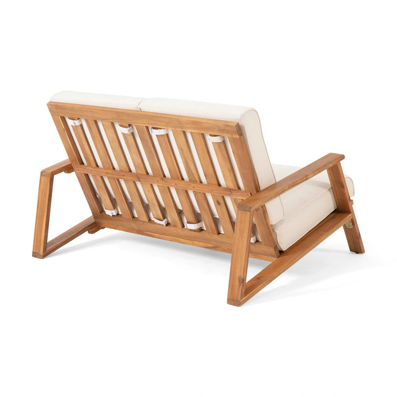 Set divano a due posti da esterni Paloma in legno di acacia di Christopher Knight Home