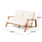 Set divano a due posti da esterni Paloma in legno di acacia di Christopher Knight Home