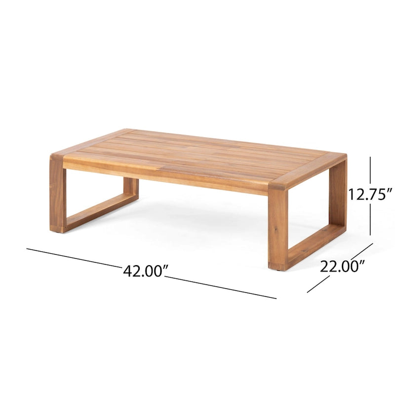 Set divano a due posti da esterni Paloma in legno di acacia di Christopher Knight Home