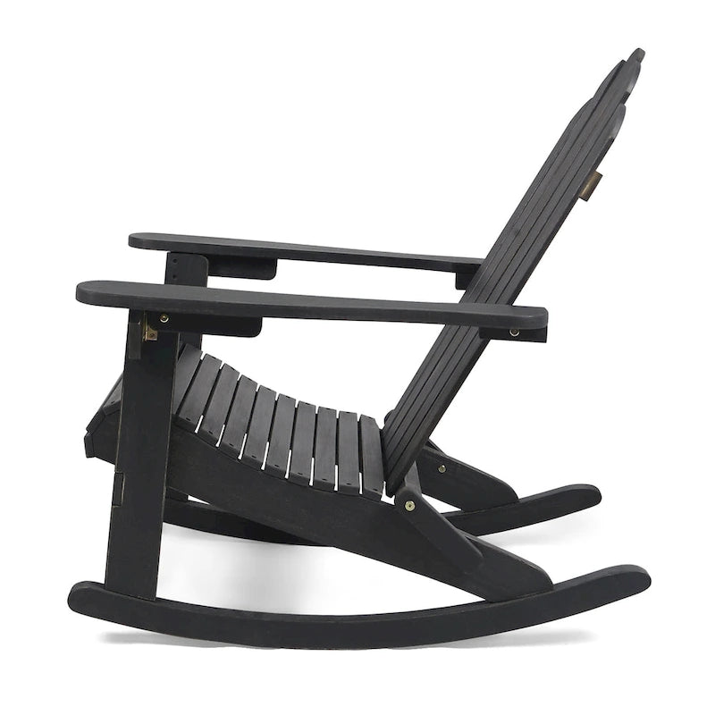 Sedia a dondolo Hollywood Outdoor Adirondack in acacia di Christopher Knight Home