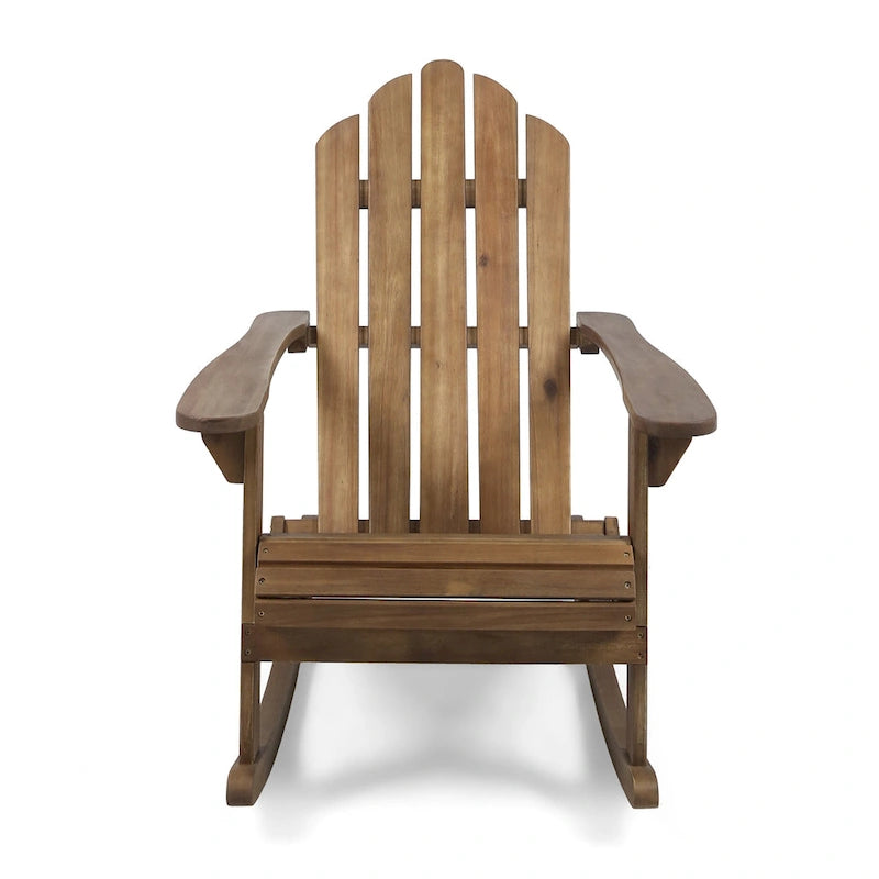 Sedia a dondolo Hollywood Outdoor Adirondack in acacia di Christopher Knight Home