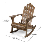 Sedia a dondolo Hollywood Outdoor Adirondack in acacia di Christopher Knight Home
