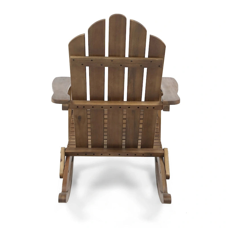 Sedia a dondolo Hollywood Outdoor Adirondack in acacia di Christopher Knight Home