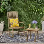 Set Sedia a Dondolo e Tavolino Christopher Knight Home Arcadia in Legno di Acacia per Esterni