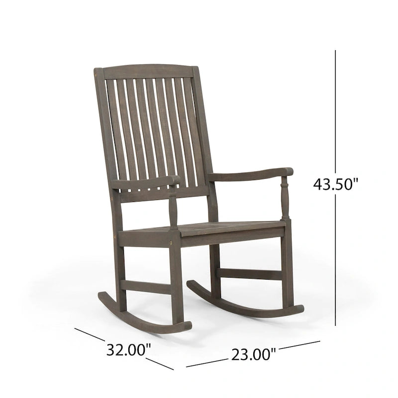 Set Sedia a Dondolo e Tavolino Christopher Knight Home Arcadia in Legno di Acacia per Esterni