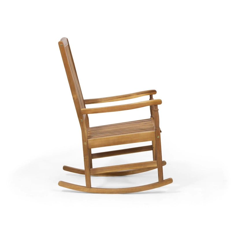 Set Sedia a Dondolo e Tavolino Christopher Knight Home Arcadia in Legno di Acacia per Esterni