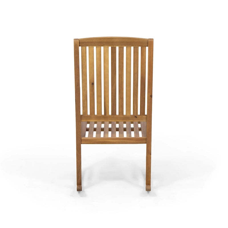 Set Sedia a Dondolo e Tavolino Christopher Knight Home Arcadia in Legno di Acacia per Esterni