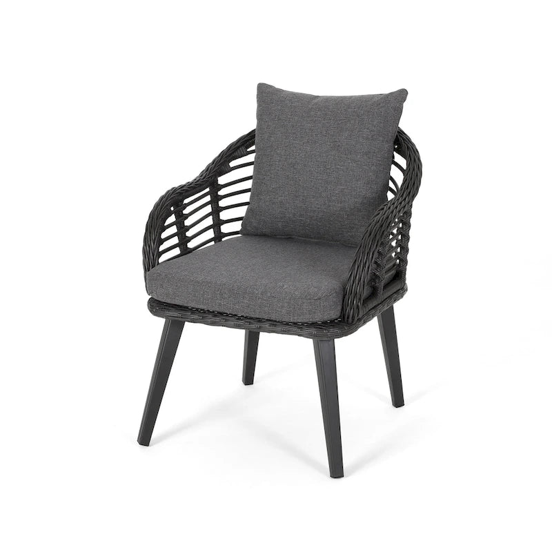 Poltrone Club da Esterno Tatiana in Vimini con Cuscini (Set di 2) di Christopher Knight Home
