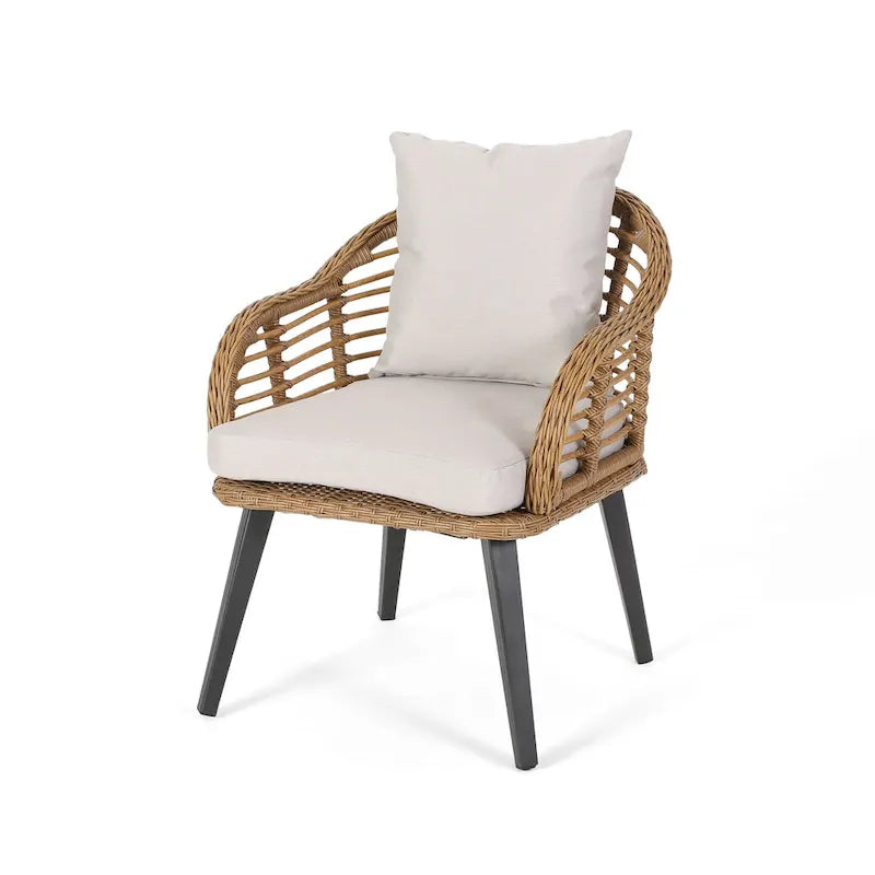 Poltrone Club da Esterno Tatiana in Vimini con Cuscini (Set di 2) di Christopher Knight Home