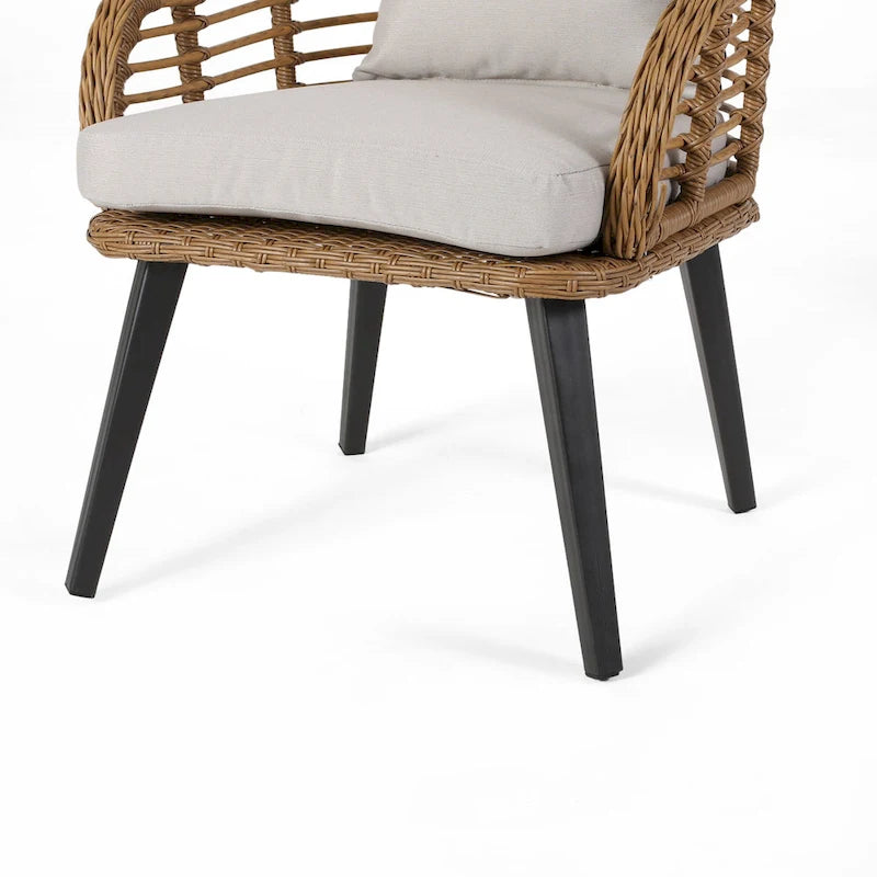 Poltrone Club da Esterno Tatiana in Vimini con Cuscini (Set di 2) di Christopher Knight Home