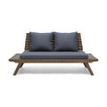 Causeuse d'extérieur rembourrée en acacia Sedona par Christopher Knight Home