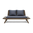 Causeuse d'extérieur rembourrée en acacia Sedona par Christopher Knight Home