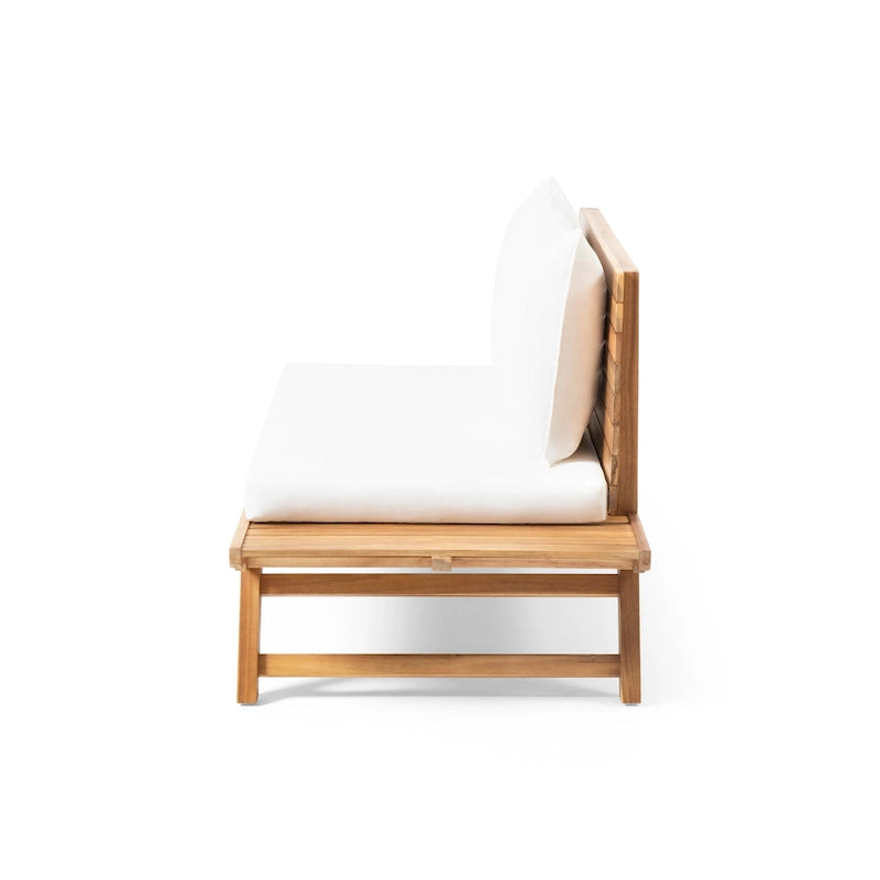 Causeuse d'extérieur rembourrée en acacia Sedona par Christopher Knight Home