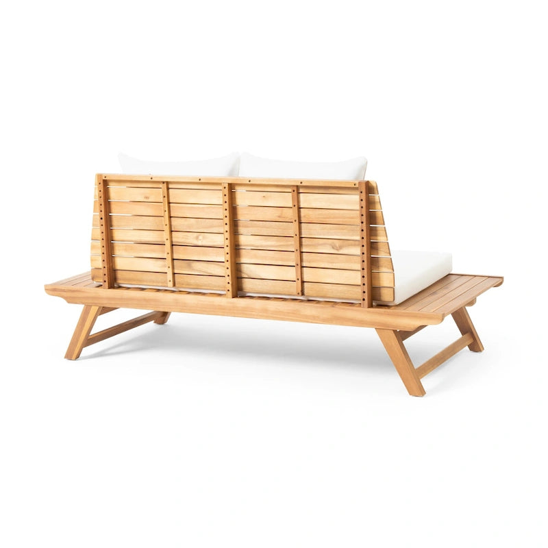 Causeuse d'extérieur rembourrée en acacia Sedona par Christopher Knight Home