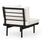 Set Divano Sezionale da Esterno a 5 Posti in Legno di Acacia con Cuscini Resistenti all'Acqua di Christopher Knight Home