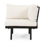 Set Divano Sezionale da Esterno a 5 Posti in Legno di Acacia con Cuscini Resistenti all'Acqua di Christopher Knight Home