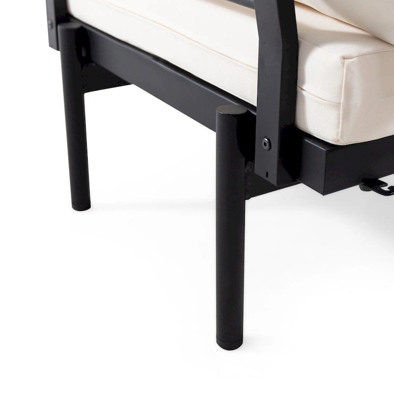 Set Divano Sezionale da Esterno a 5 Posti in Legno di Acacia con Cuscini Resistenti all'Acqua di Christopher Knight Home