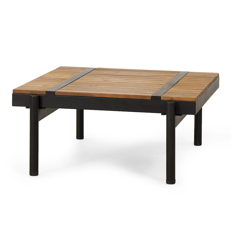 Set Divano Sezionale da Esterno a 5 Posti in Legno di Acacia con Cuscini Resistenti all'Acqua di Christopher Knight Home