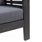 Louver Set da Esterno 4 Pezzi con Cuscini in Legno di Acacia di Christopher Knight Home