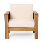 Louver Set da Esterno 4 Pezzi con Cuscini in Legno di Acacia di Christopher Knight Home