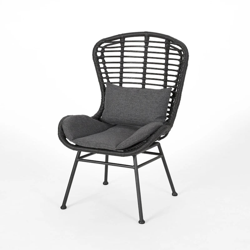 Poltrone da club in vimini per esterni La Habra (set di 2) di Christopher Knight Home