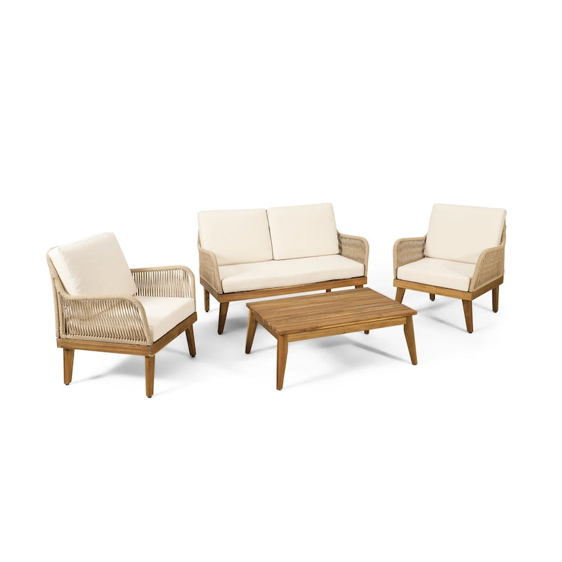 Set da conversazione Annisa da esterno in legno di acacia di Christopher Knight Home