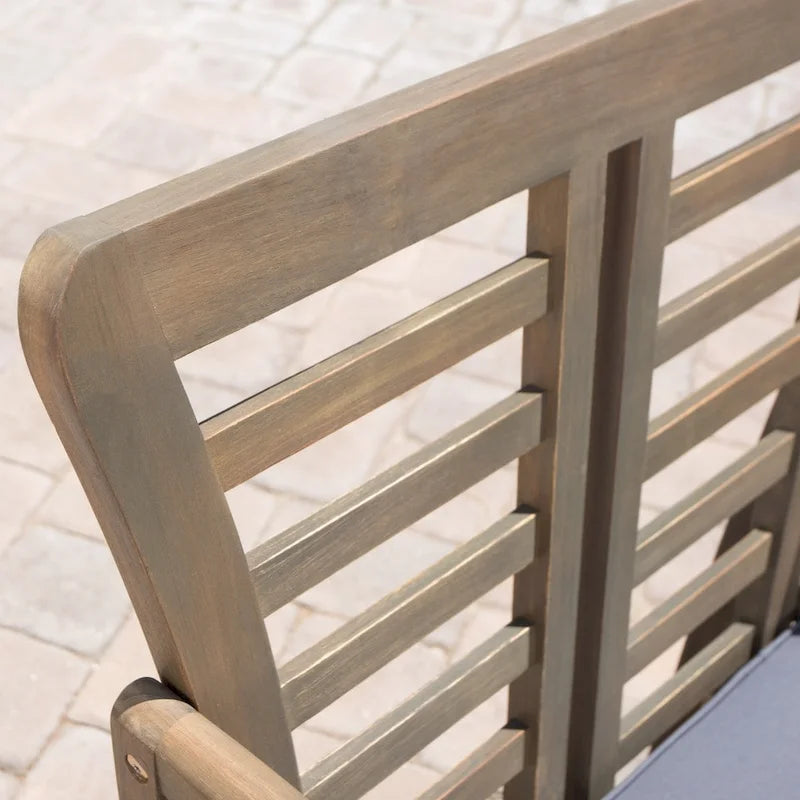 Set da conversazione da patio in legno di acacia a 4 pezzi Caydon di Christopher Knight Home